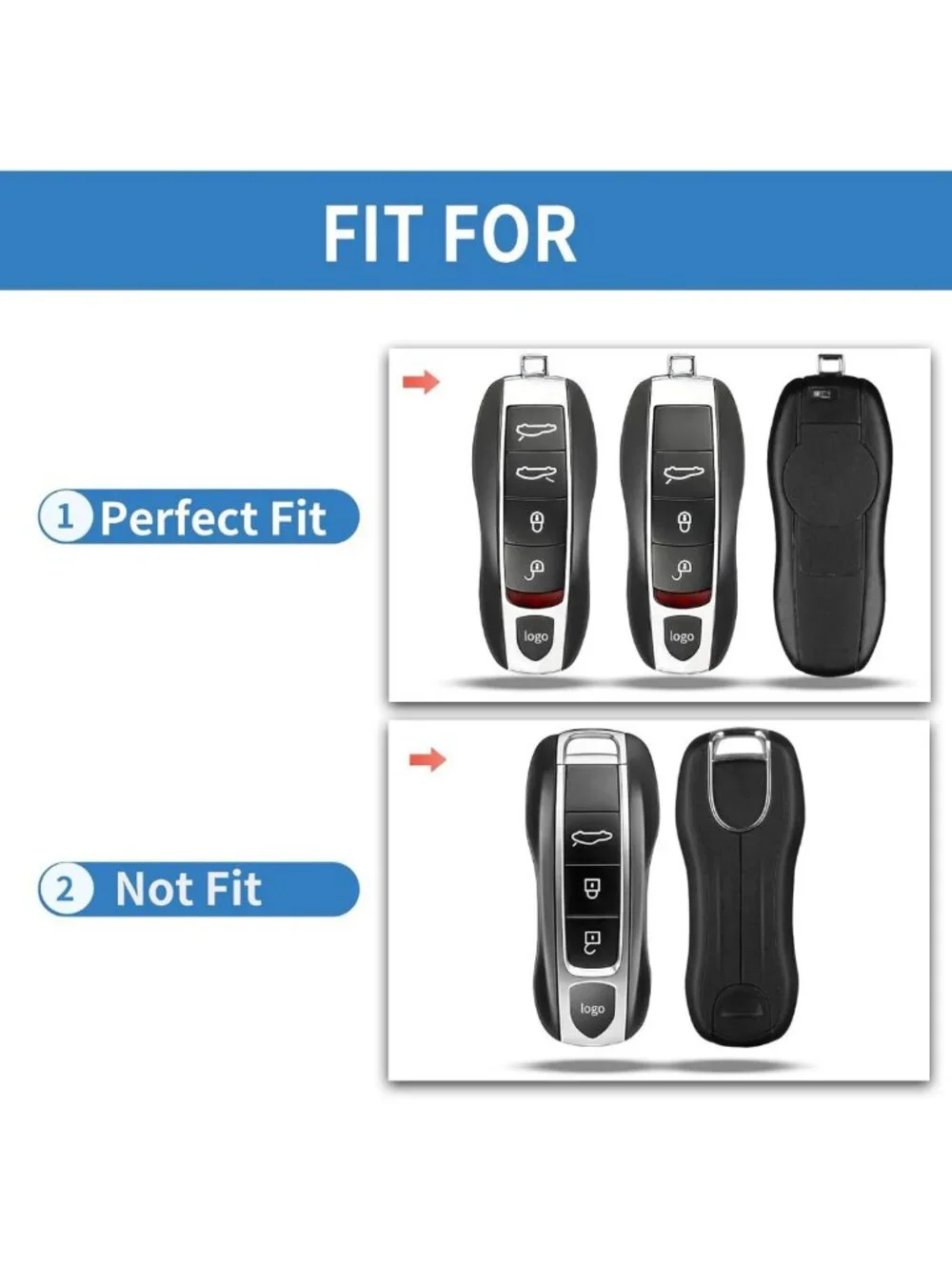 Key Fob Cover for Porsche Cayenne, Panamera, Boxster, Cayman, Macan - 2010-2025